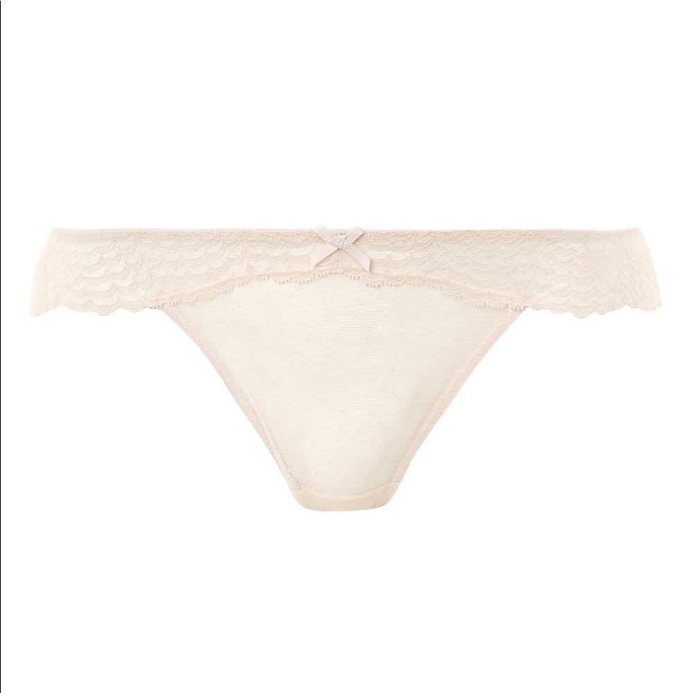 TOPSHOP Wavy Lace Panties  Ivory Size 8